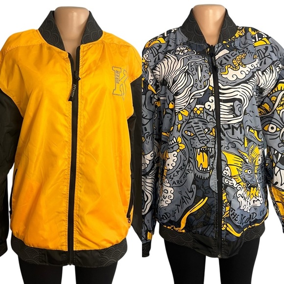 Kiichi Ichiban Aviator Jacket Yellow Reversible - Picture 1 of 14